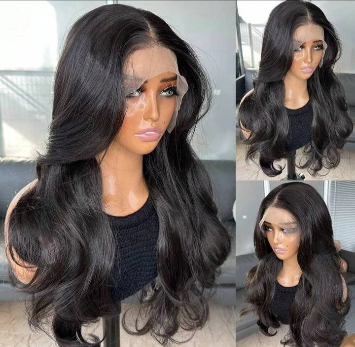 Soft Muse Curtain Bangs Lace Front Wig