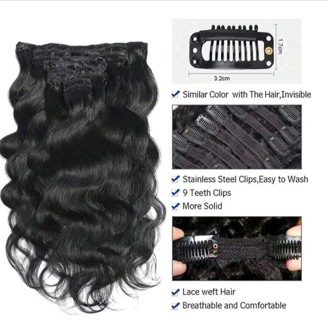 Black Wave Clip-In Extensions
