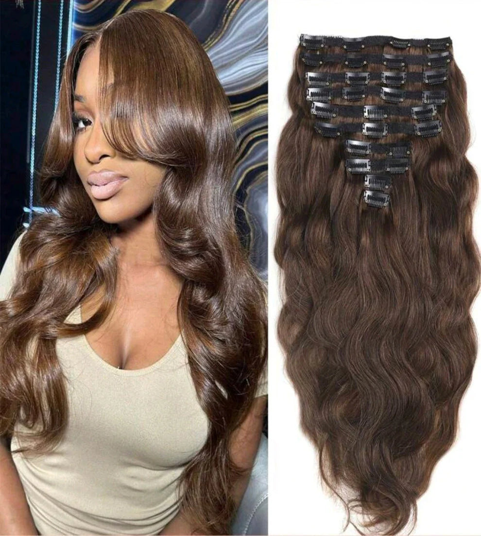 Brown Wave Clip-In Extensions